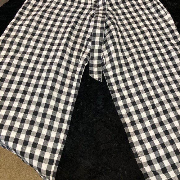 LOFT Anne Taylor gingham wide leg pants - Picture 4 of 12